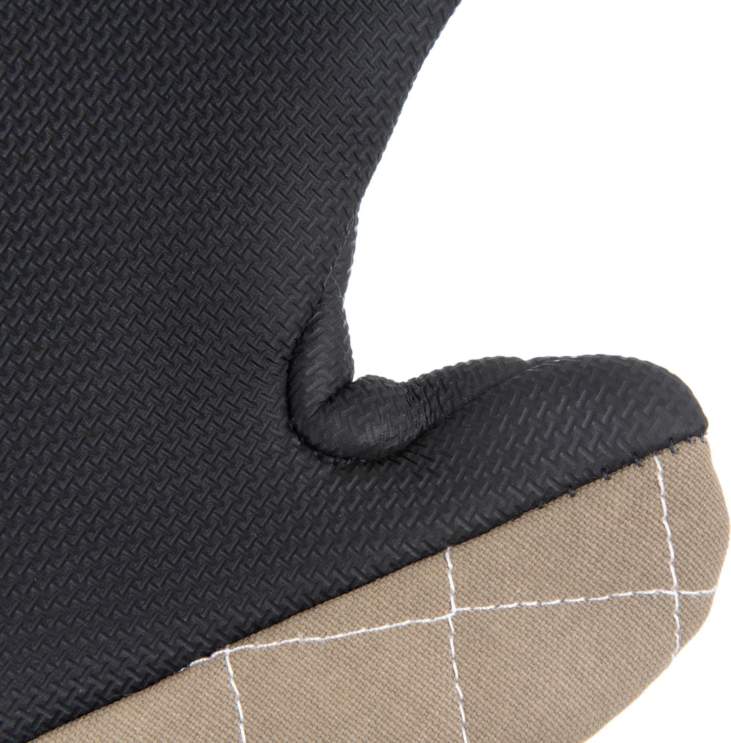 Oven mitt with temperature protection and ambidextrous grip