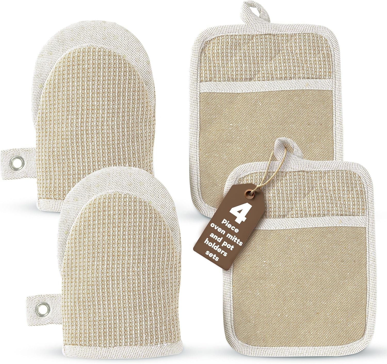 Casa Platino Mini Oven Mitts Silicone Pot Holders Set - Heat-Resistant KitchenEssentials
