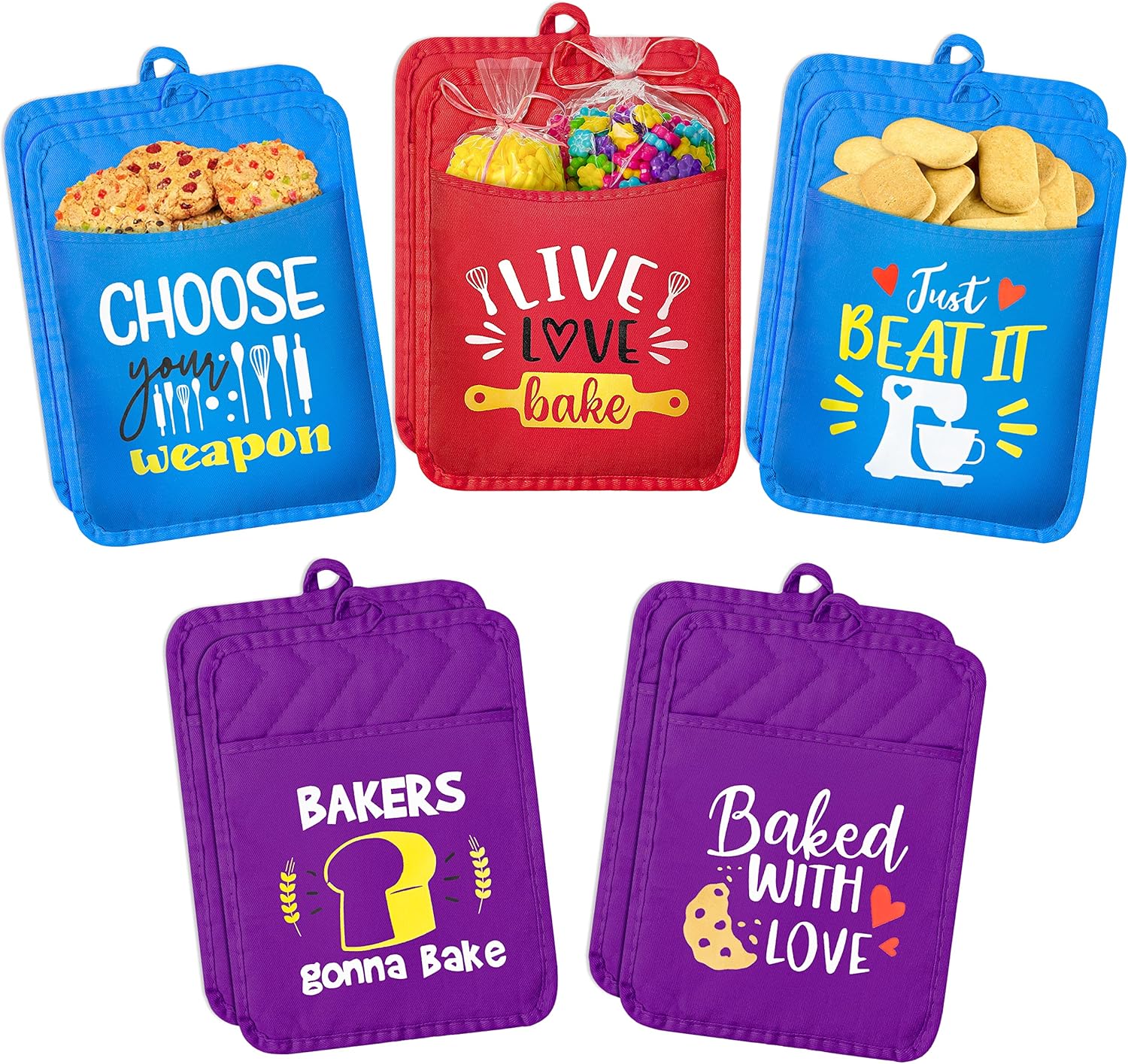 R HORSE 10-Piece Funny Baking Potholders